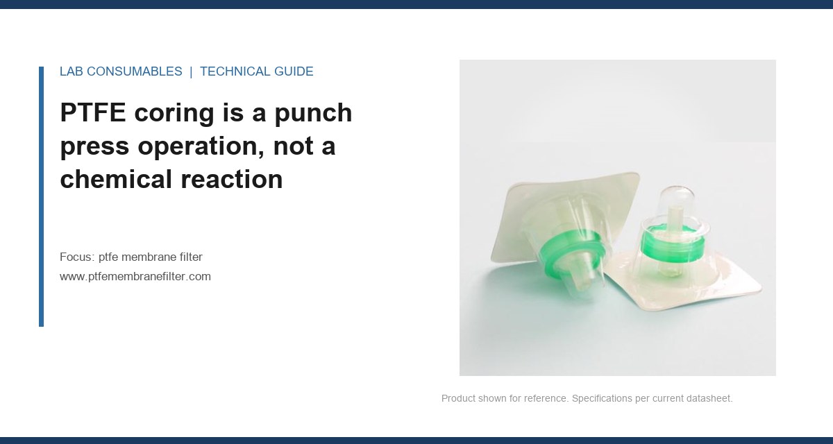PTFE coring is a punch press operation, not a chemical reaction