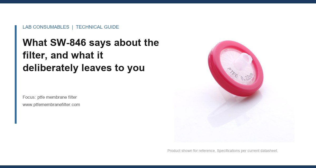 What SW-846 says about the filter, and what it deliberately leaves to you