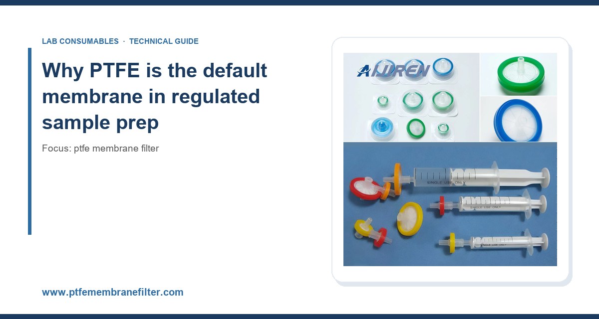 Why PTFE is the default membrane in regulated sample prep