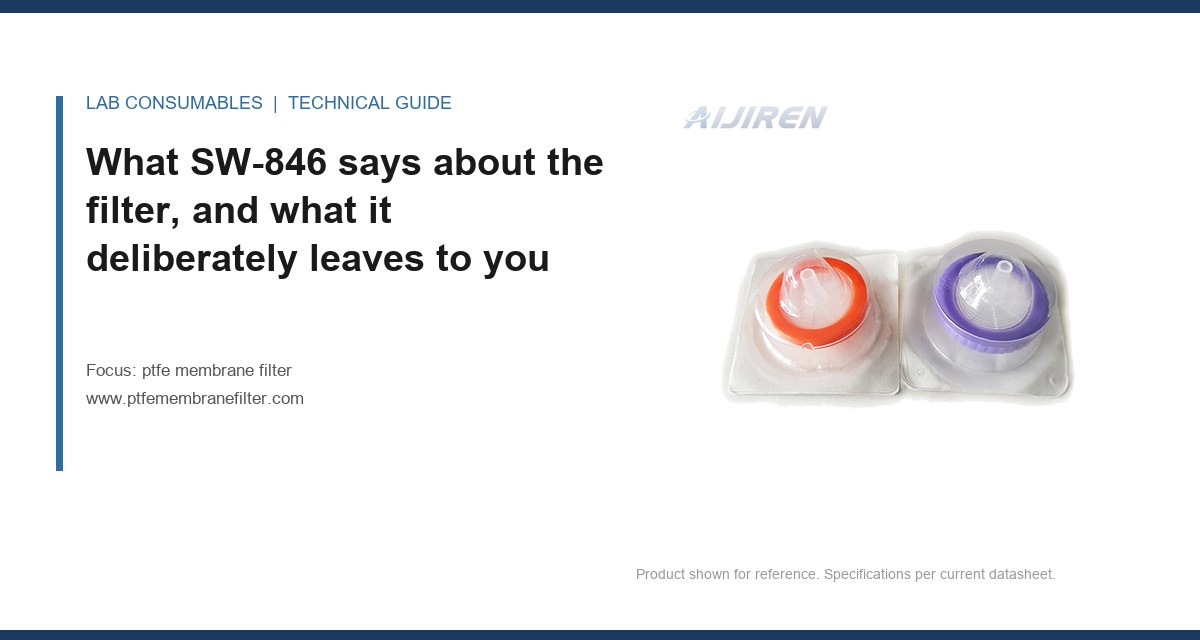 What SW-846 says about the filter, and what it deliberately leaves to you